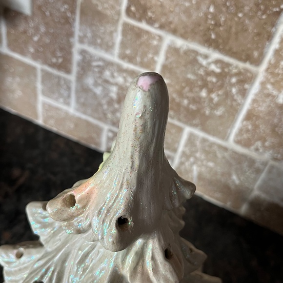 Vintage White Iridescent Ceramic Christmas Tree - Picture 4 of 6
